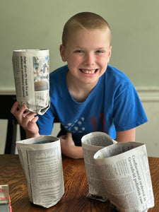 Homemade Newspaper Pots